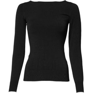 Dolce & Gabbana - Long Sleeve Boat Neck Pullover - Zwart - Sweater
