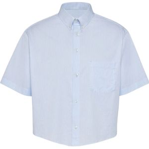 Maison Margiela, Heren, Overhemden, Blauw, Maat: M Katoen,