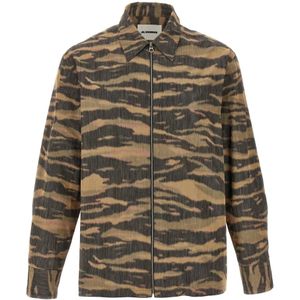 Jil Sander, Heren, Overhemden, Veelkleurig, Maat: M Zijde,