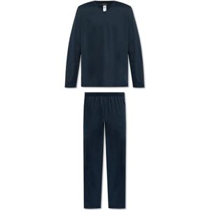 Hanro, Heren, Nachtkleding & Lounge, Blauw, Maat: XL Tweed,
