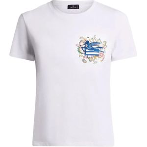 Etro, Dames, Tops, Wit, Maat: M Katoen,