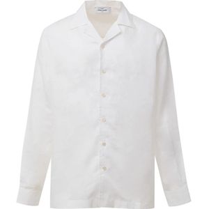 Gran Sasso, Heren, Overhemden, Wit, Maat: L Linnen,