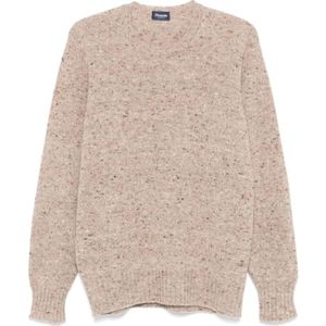 Drumohr, Heren, Truien, Beige, Maat: 2XL Wol,