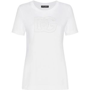 T-shirts - Wit - Embroidered Logo