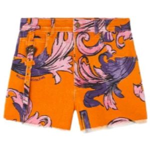 Versace Jeans Couture, Dames, Korte broeken, Veelkleurig, Maat: W27 Denim,