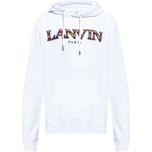 Lanvin, Heren, Sweatshirts & Hoodies, Wit, Maat: M Katoen,