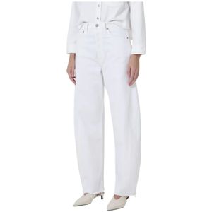 Agolde, Dames, Jeans, Wit, Maat: W25 Denim,