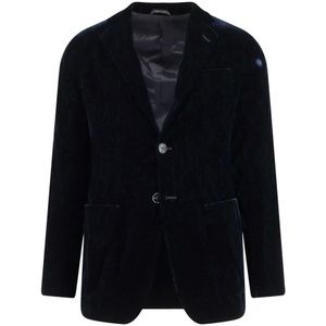 Giorgio Armani, Heren, Jassen, Blauw, Maat: L Viscose,