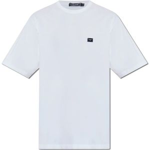 Dolce & Gabbana, Heren, Tops, Wit, Maat: S Katoen,