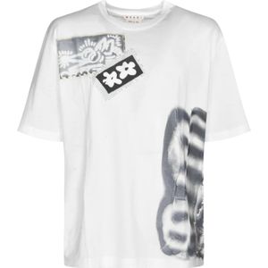 Marni, Heren, Tops, Wit, Maat: M