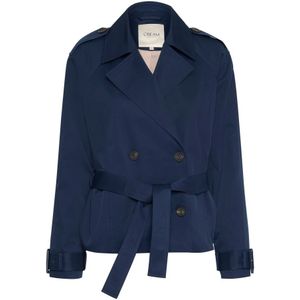 Cream, Dames, Mantels, Blauw, Maat: M Katoen,