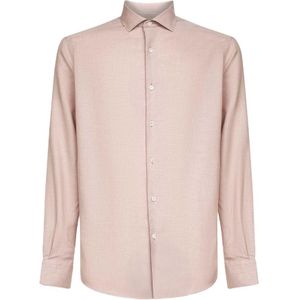 Zegna, Heren, Overhemden, Roze, Maat: L Katoen,