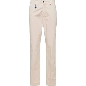 Manuel Ritz, Heren, Broeken, Beige, Maat: S Katoen,