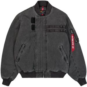 Alpha Industries, Heren, Jassen, Zwart, Maat: M Katoen,