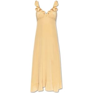 Chloé, Dames, Jurken, Beige, Maat: S Zijde,
