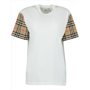 Burberry, Dames, Tops, Wit, Maat: M Katoen,