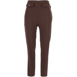 Elisabetta Franchi, Dames, Broeken, Bruin, Maat: XL