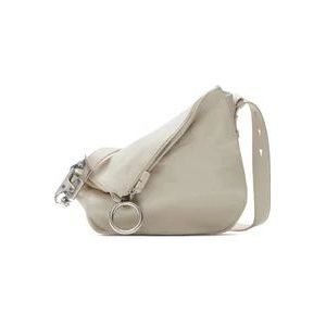 Burberry Witte Leren Slouch Tas , White , Dames , Maat: ONE Size