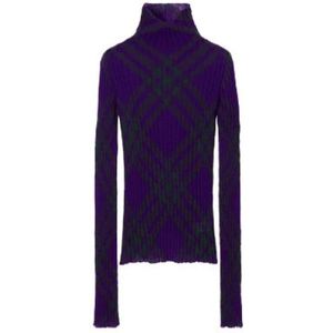 Burberry - Coltrui - Blauw - 50% Mohair, 30% Polyamide, 20% Wol