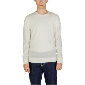 Calvin Klein Jeans, Heren, Truien, Wit, Maat: M Wol,