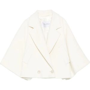 Max Mara, Dames, Jassen, Wit, Maat: S Wol,