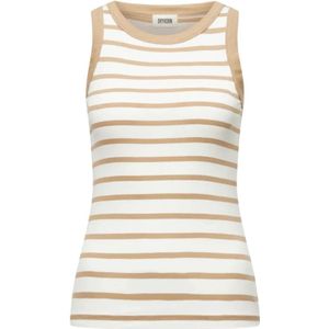 Drykorn, Dames, Tops, Beige, Maat: M Katoen,