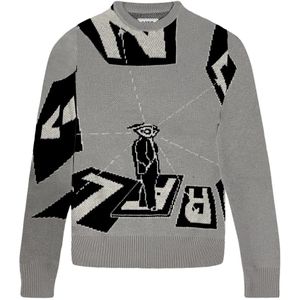 Flâneur, Heren, Truien, Grijs, Maat: M Wol,