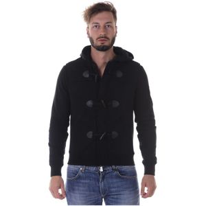 Armani Jeans, Heren, Sweatshirts & Hoodies, Zwart, Maat: L Katoen,