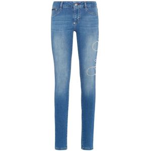 Philipp Plein, Dames, Jeans, Blauw, Maat: W26 Denim,