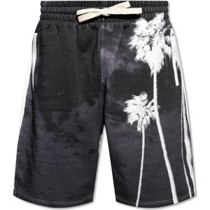 Palm Angels, Heren, Korte broeken, Grijs, Maat: S Katoen,