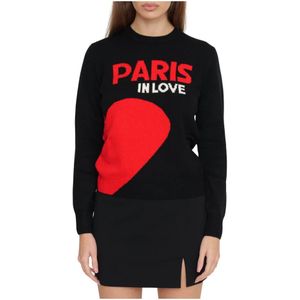 MC2 Saint Barth, Dames, Truien, Zwart, Maat: S Wol,