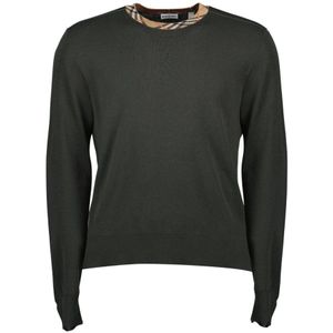 Burberry, Heren, Truien, Groen, Maat: L Wol,
