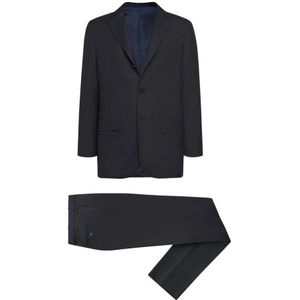 Kiton, Heren, Pakken, Blauw, Maat: L Wol,