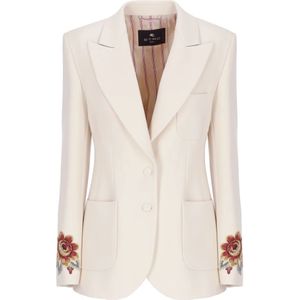 Etro, Dames, Jassen, Beige, Maat: XS Wol,