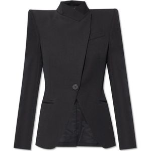 Alexander McQueen, Dames, Jassen, Zwart, Maat: XS Wol,