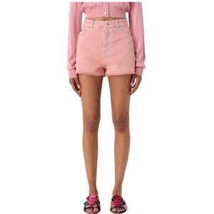 Dolce & Gabbana, Dames, Korte broeken, Roze, Maat: 2XS Denim,