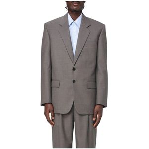 Saint Laurent, Heren, Pakken, Bruin, Maat: L Wol,