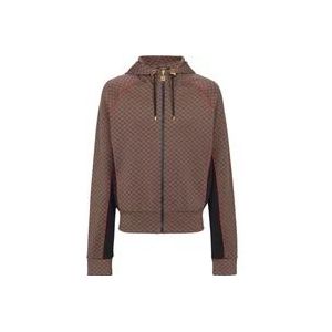 Balmain Mini monogram trainingsjack , Brown , Heren , Maat: M