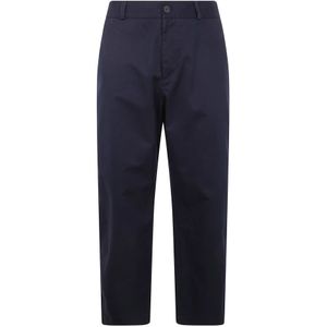 Studio Nicholson, Heren, Broeken, Blauw, Maat: XL Katoen,