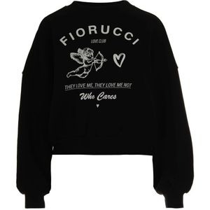 Fiorucci, Dames, Sweatshirts & Hoodies, Zwart, Maat: XS Katoen,