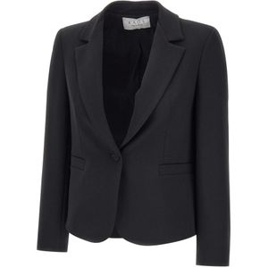 Kaos, Dames, Jassen, Zwart, Maat: L Leer,