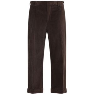 Moschino, Dames, Broeken, Bruin, Maat: XS Corduroy,