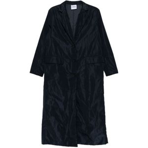 Aspesi, Dames, Mantels, Blauw, Maat: XS Leer,