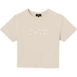 A.p.c., Dames, Tops, Beige, Maat: L Katoen,