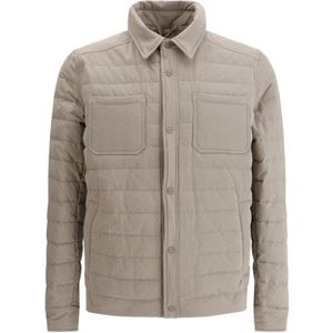 Herno, Heren, Jassen, Grijs, Maat: L Zijde,