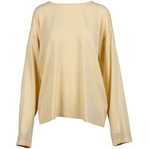 Fabiana Filippi, Dames, Blouses & Shirts, Beige, Maat: M Viscose,