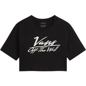 VANS - Off The Wall Crop II - T-shirt - Zwart - Katoen