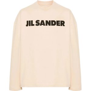 Jil Sander, Heren, Tops, Beige, Maat: XS Katoen,