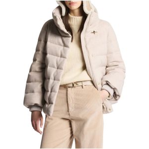Fay, Dames, Jassen, Beige, Maat: M Leer,