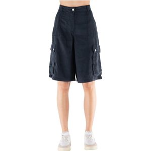 Moschino, Dames, Korte broeken, Zwart, Maat: S Katoen,